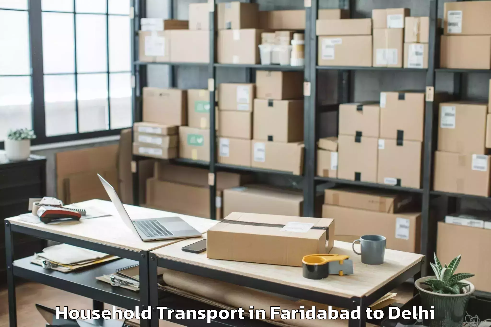 Reliable Faridabad to University Of Delhi Household Transport